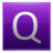 Letter Q violet Icon